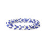 Armband aus weiß-blauem Achat D5060
