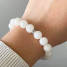 Armband aus weißem Jadeit D5421