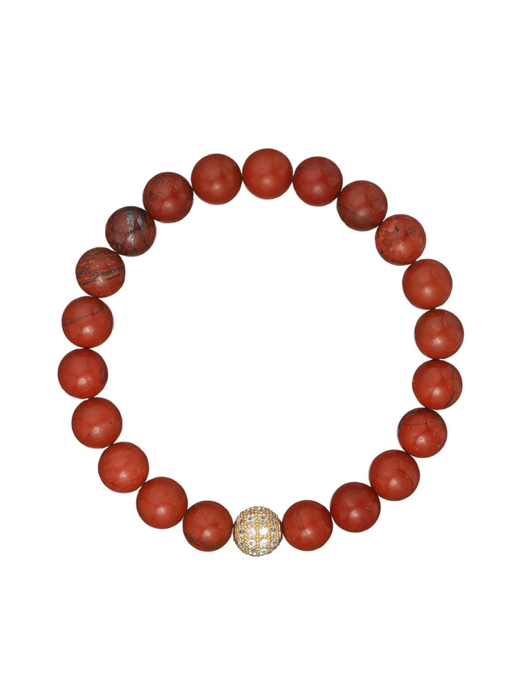 Armband aus roter Jade D4567