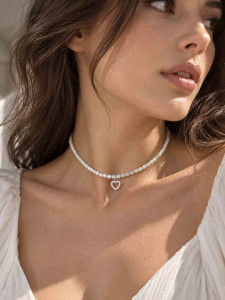 Choker für Frauen aus echtem Perlmutt 4701