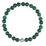 Armband aus weißem Jadeit mit Perle D5002