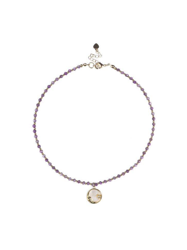 Choker aus natürlichen Amethyst D5091