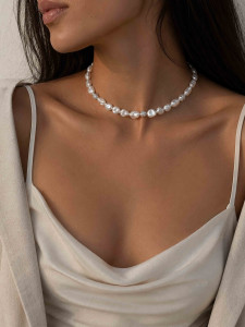 Choker aus Perlen und Zirkonia 5368