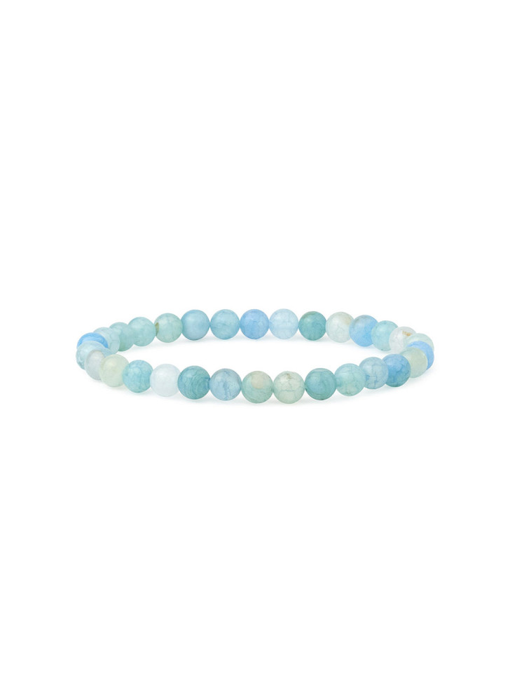 Armband aus blauem Achat D4871
