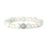 Perlen- und Angelit-Armband D5034