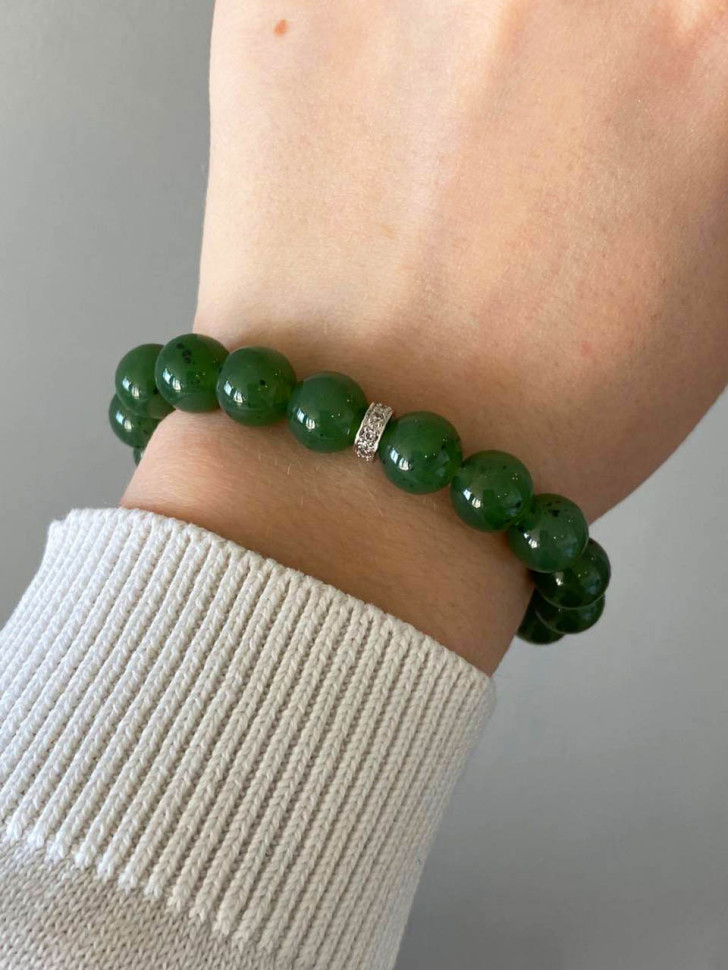 Grünes Jadeit-Armband D3456