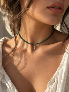 Choker aus Malachitsteinen 5369