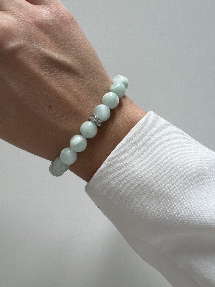Armband aus Natur-Angelitstein D5032