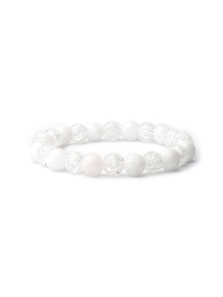 Armband aus Jadeit und Kristall D4902