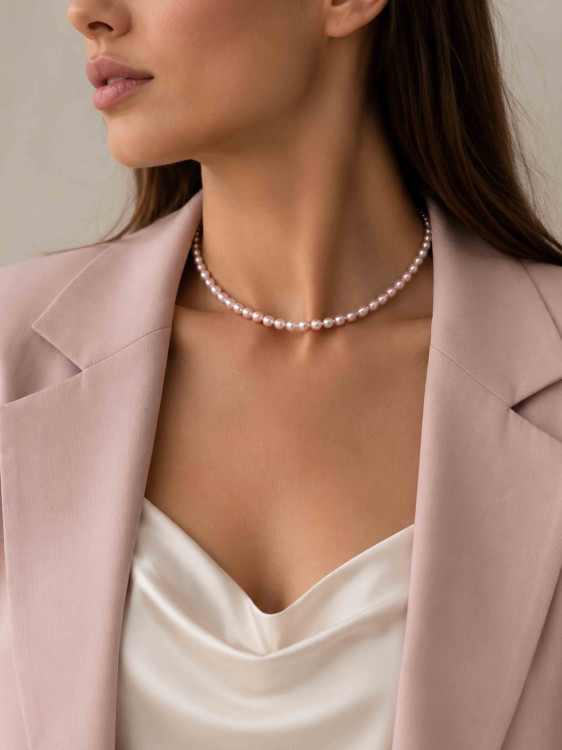 Choker aus rosa Perlmutt 5370