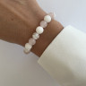Armband aus natürlichen Jade-, Quarz- und Bergkristallsteinen D4519