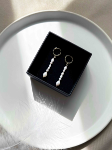 Earrings with random pearls 5561 Lebijou