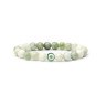 Jadeit-Armband mit dreiaugiger Dzi-Perle D4588