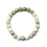 Jadeit-Armband mit dreiaugiger Dzi-Perle D4588