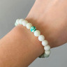 Jadeit-Armband mit dreiaugiger Dzi-Perle D4588