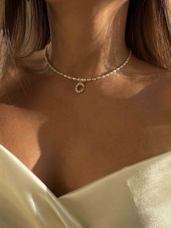 Choker mit Buchstabe C (5372)