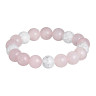 Rosa Quarz-Armband mit Bergkristall D4494