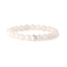 Rosa Quarz-Armband mit Silber D4598
