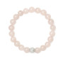 Rosa Quarz-Armband mit Silber D4598