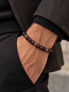 Armband Granat für Männer 4614