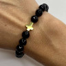 Armband aus schwarzem Achat D4796
