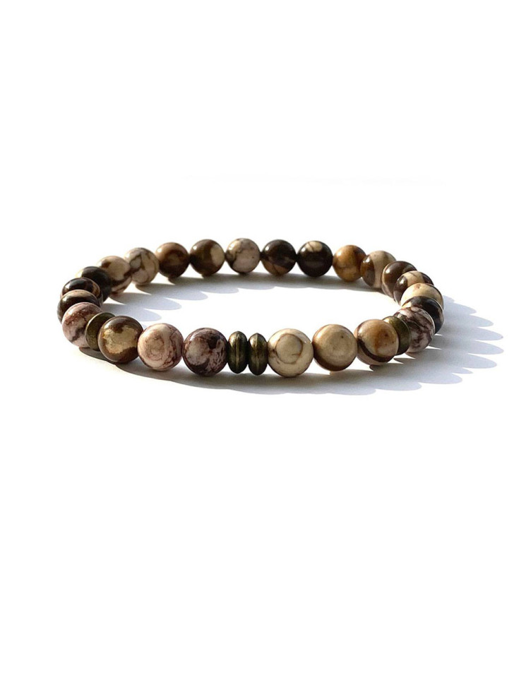 Herrenarmband aus echtem Jadematerial D4526