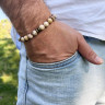Herrenarmband aus echtem Jadematerial D4526