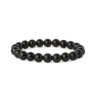 Damenschwarz-Achat-Armband D4600