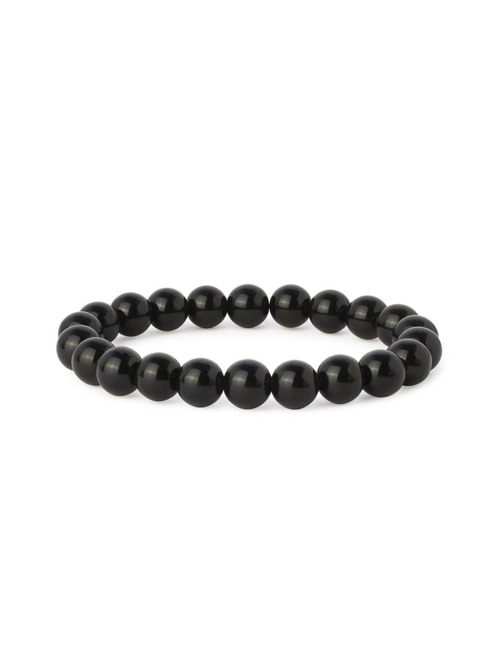 Damenschwarz-Achat-Armband D4600