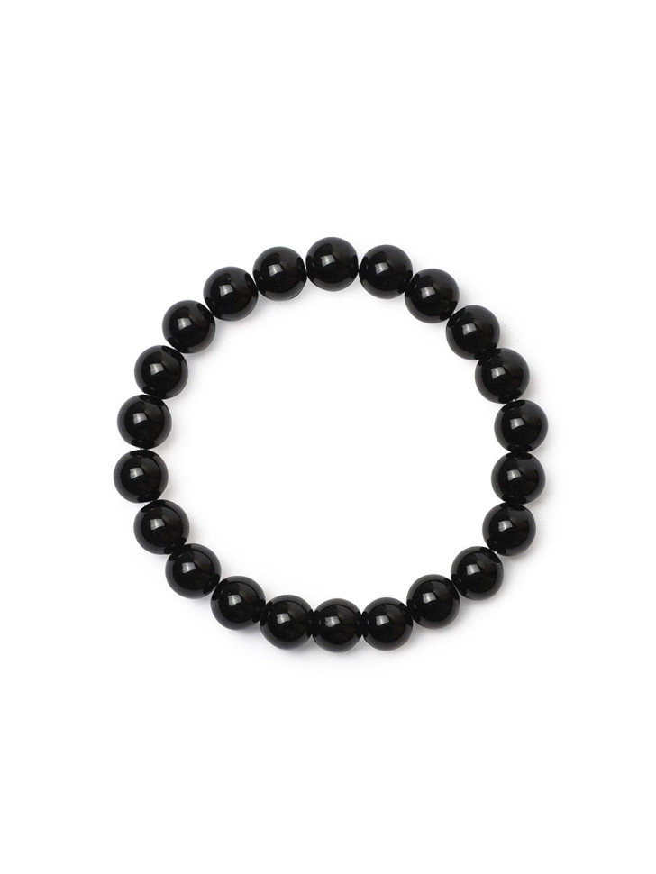 Damenschwarz-Achat-Armband D4600