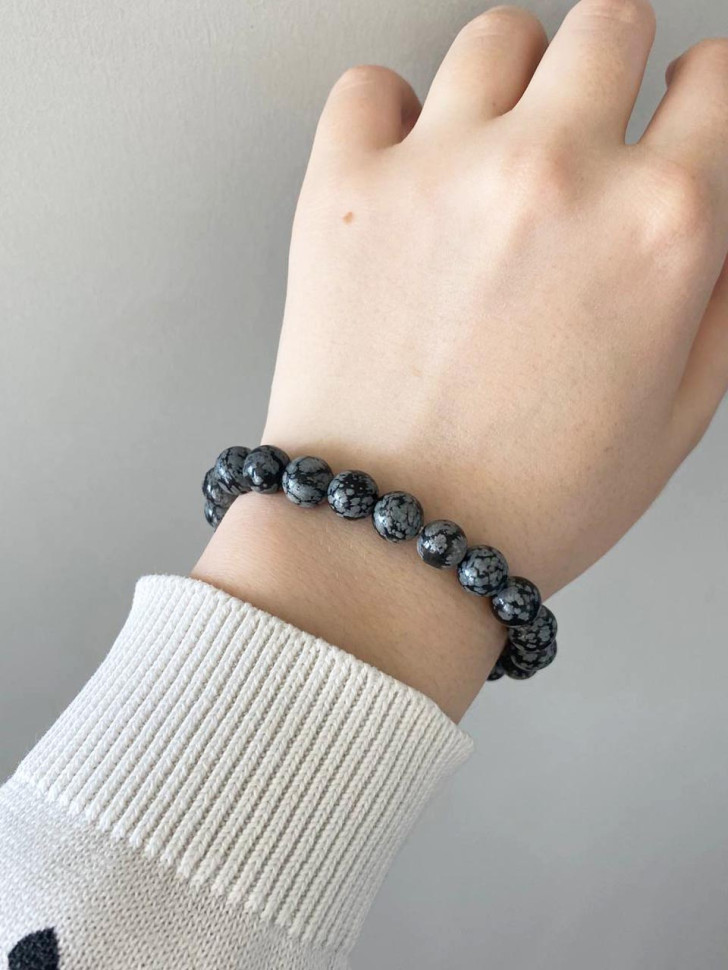 Obsidian-Armband D1113