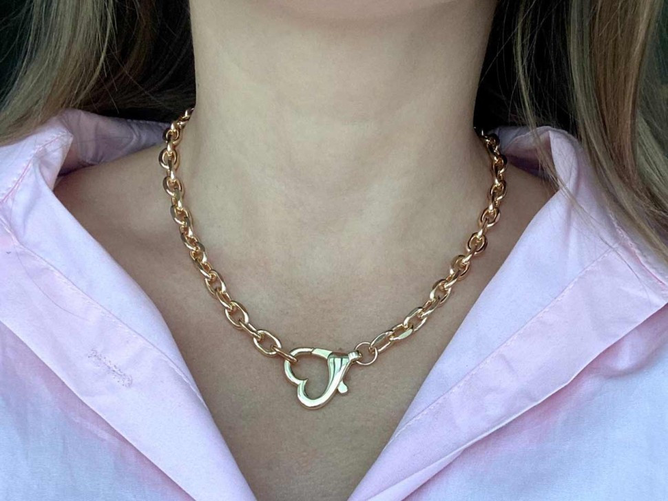 Modeschmuck-Herzanhänger-Kette D4813