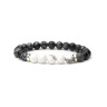Herrenarmband aus Obsidian D4507