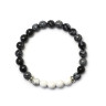 Herrenarmband aus Obsidian D4507