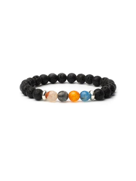 Herrenarmband aus vulkanischem Gestein 4506