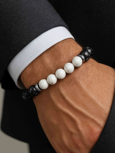 Men's obsidian bracelet 4507