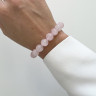 Damenarmband aus rosa Quarz D4983