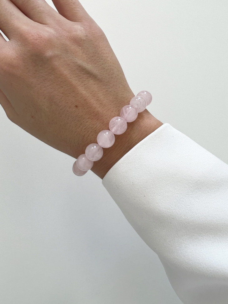 Damenarmband aus rosa Quarz D4983