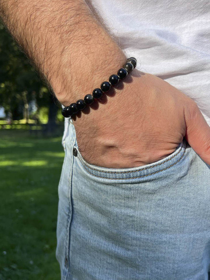 Obsidian-Armband D4573