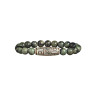 Herrenarmband aus Jade, Kambaba und Dzi-Perle D4897