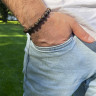 Stilvolles Herrenarmband aus Naturstein D4535