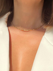 Golden hematite choker 5022 by Lebijou.
