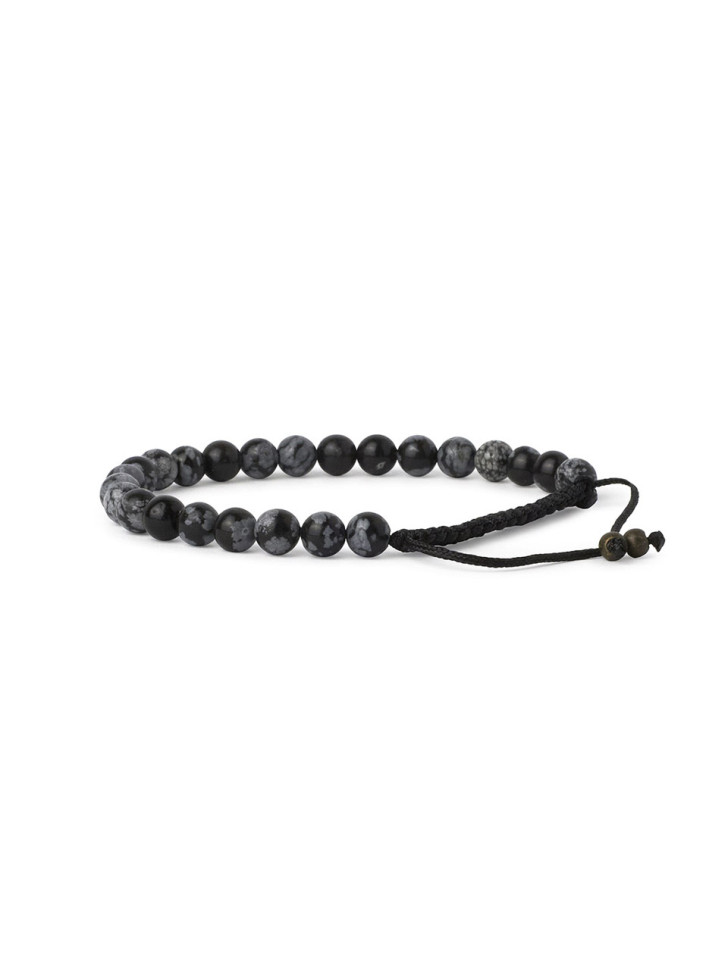 Herrenarmband aus Obsidian D5042
