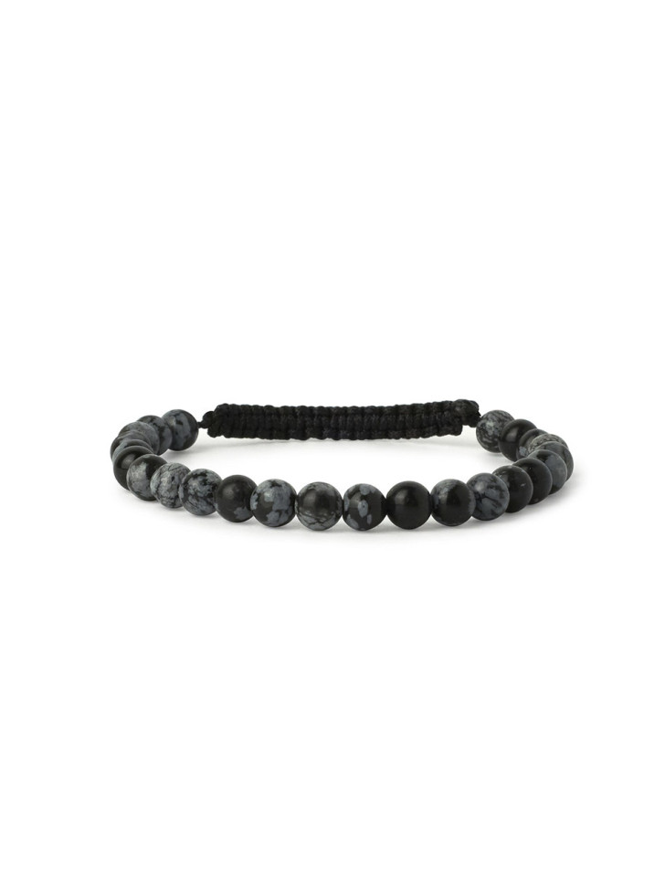 Herrenarmband aus Obsidian D5042