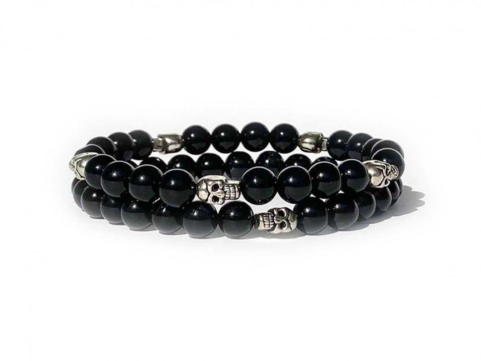 Armbänder für Männer mit Totenköpfen D4562