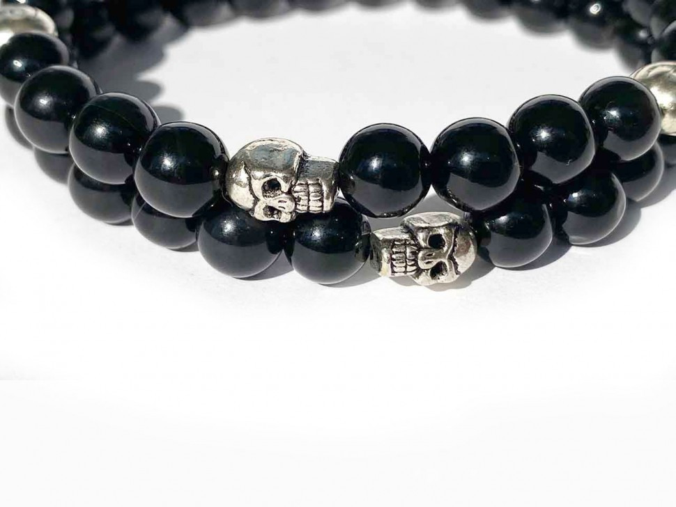 Armbänder für Männer mit Totenköpfen D4562