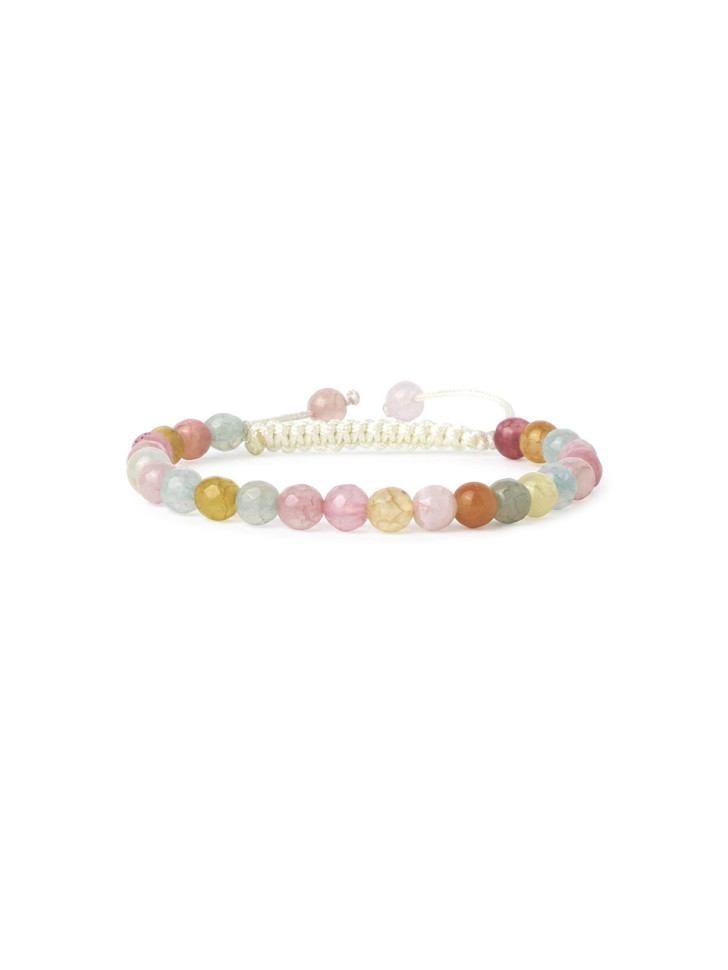 Damenarmband aus mehrfarbigem Achat D5041