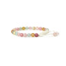 Damenarmband aus mehrfarbigem Achat D5041