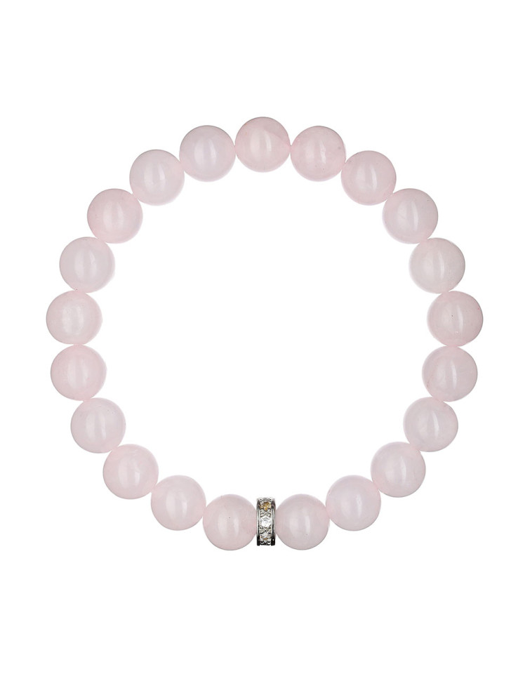 Rosa Armband aus natürlichen Steinen D5552