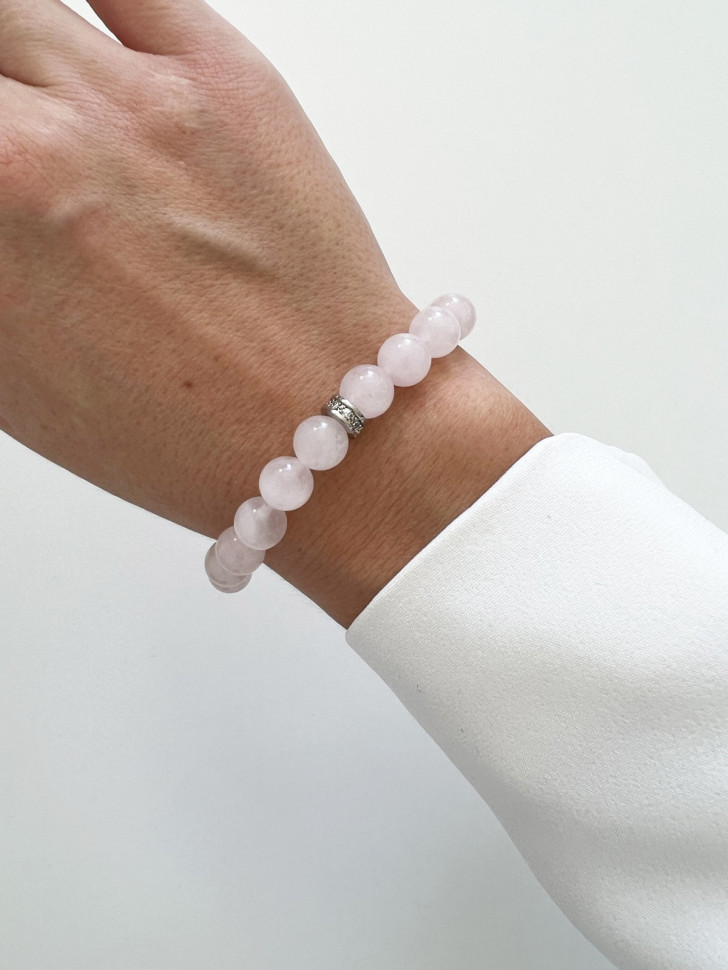 Rosa Armband aus natürlichen Steinen D5552